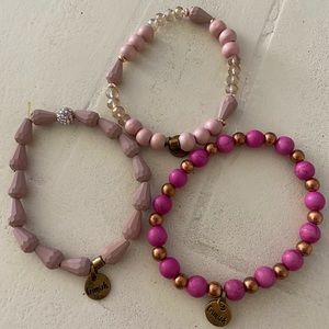 Set of 3 Erish bracelets.